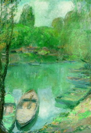 John Henry Twachtman - Boats Moored on a Pond