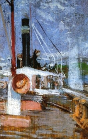 John Henry Twachtman - Aboard a Steamer