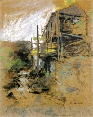 John Henry Twachtman - Abandoned Mill  Branchville  Connecticut