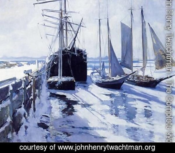 John Henry Twachtman - Connecticut Shore  Winter