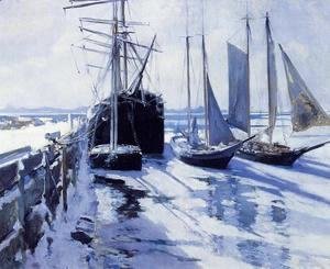 John Henry Twachtman - Connecticut Shore  Winter
