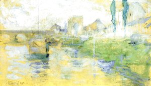 John Henry Twachtman - French River Scene