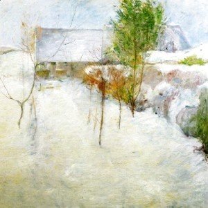 John Henry Twachtman - House In Snow
