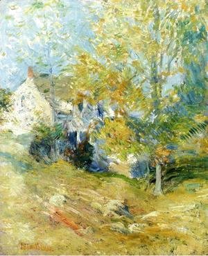 John Henry Twachtman - The Artists House Through The Trees Aka Autumn Afternoon