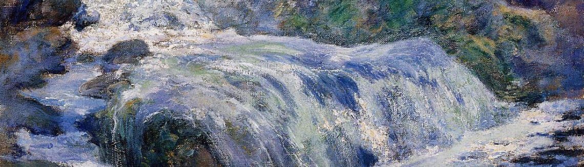 John Henry Twachtman - Waterfall  Blue Brook