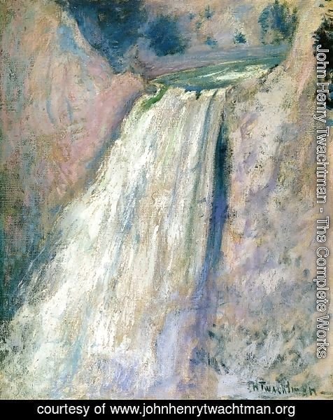 John Henry Twachtman - Waterfall  Yellowstone