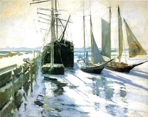 John Henry Twachtman - Winter  Gloucester Harbor