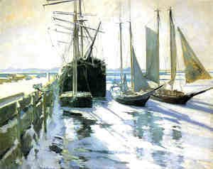 John Henry Twachtman - Winter, Gloucester Harbor