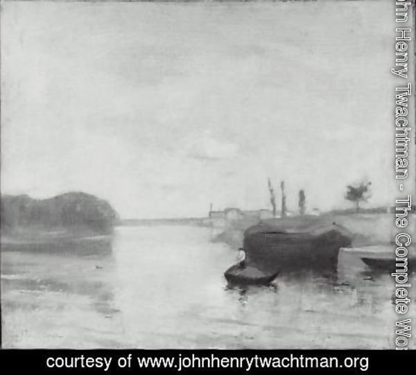 John Henry Twachtman - Canal Scene