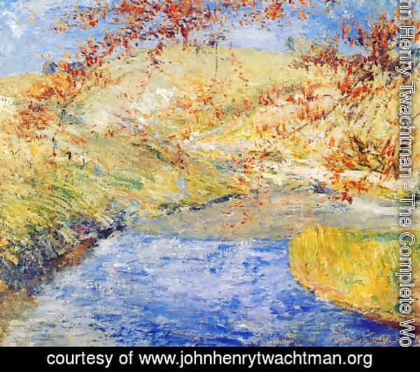 John Henry Twachtman - The Winding Brook