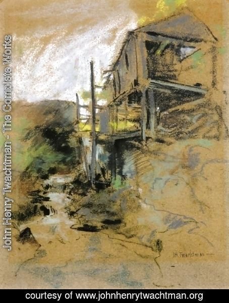 John Henry Twachtman - Abandoned Mill  Branchville  Connecticut