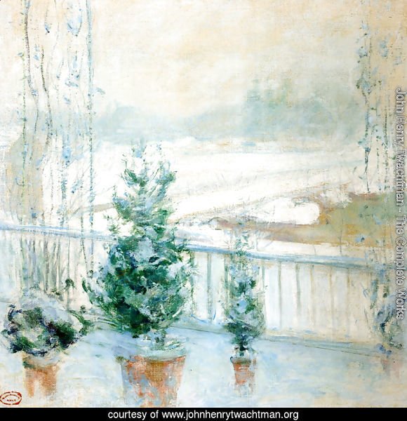 Balcony In Winter