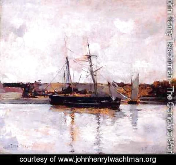 John Henry Twachtman - Boats At Dieppe