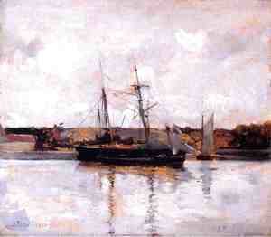 John Henry Twachtman - Boats At Dieppe