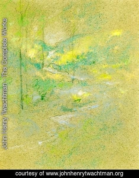 John Henry Twachtman - Brook Among The Trees