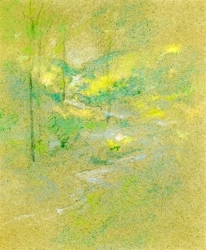 John Henry Twachtman - Brook Among The Trees