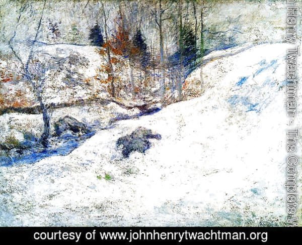 John Henry Twachtman - Brook In Winter