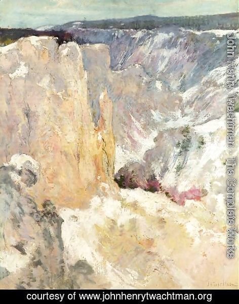 John Henry Twachtman - Canyon In The Yellowstone