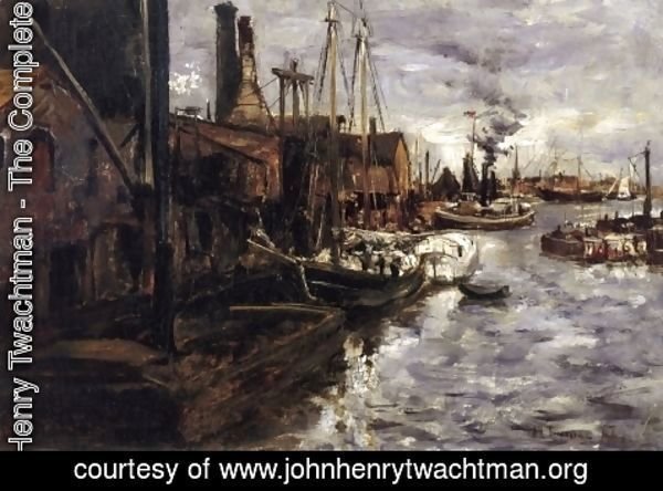 John Henry Twachtman - End Of The Pier  New York Harbor