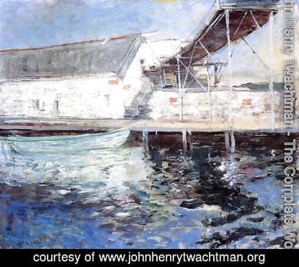 John Henry Twachtman - Fish Sheds  Gloucester  Massachusetts
