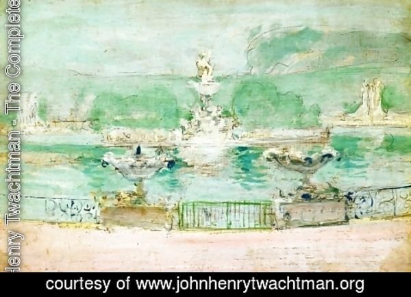 John Henry Twachtman - Fountain  Worlds Fair