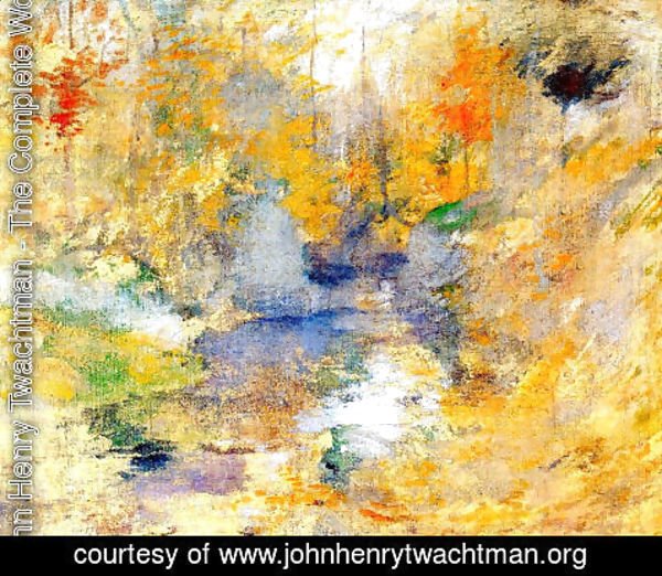 John Henry Twachtman - Hemlock Pool Aka Autumn