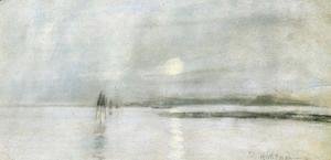 John Henry Twachtman - Moonlight  Flanders