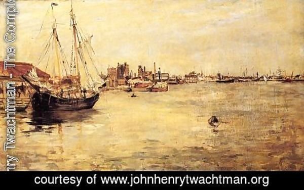 John Henry Twachtman - New York Harbor2