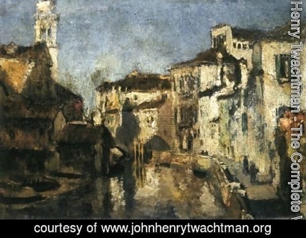 John Henry Twachtman - San Trovaso Square  Venice