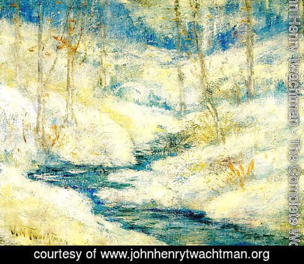 John Henry Twachtman - Snow Scene2