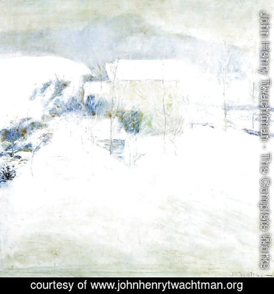 John Henry Twachtman - Snow Scene At Utica