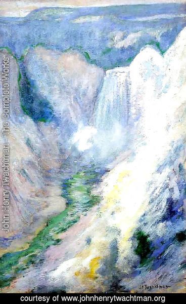John Henry Twachtman - Waterfall In Yellowstone
