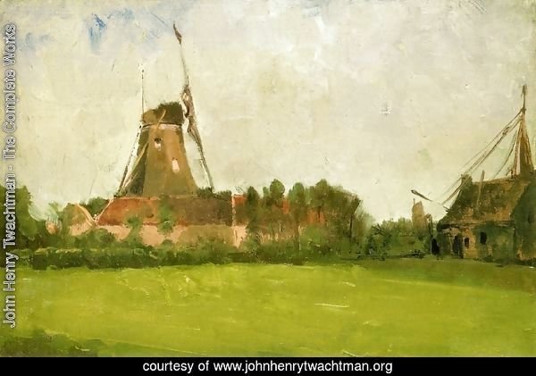 Windmill In The Dutch Countryside